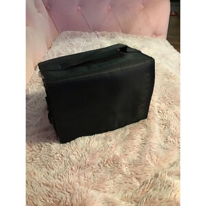 Women's Mary Kay Black & Pink Roll-Up Cosmetic Bag Travel Case
